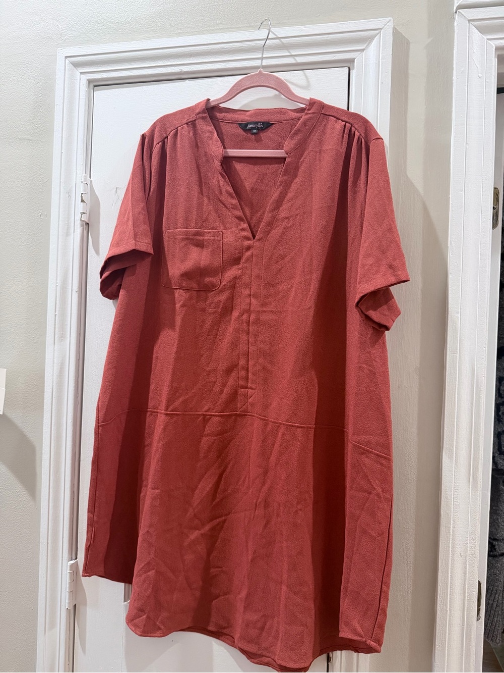Amaryllis Rust-Red Mini Swing Dress
